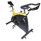 Commercial Lesmill Spinning Bike, Yelow/Black, Belt Driven, Size (L*W*H) 1030*1580*1140mm
