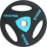 LIVEPRO TRAINING OLYMPIC URETHANE TRIP GRIP PLATE PAIR LP8020
