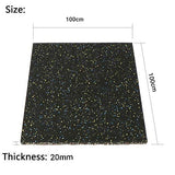 HIGH DENSITY GYM RUBBER FLOOR EXERCISE MATS 20MM INTERLOCKING 1PC 1SQM