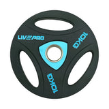 LIVEPRO TRAINING OLYMPIC URETHANE TRIP GRIP PLATE PAIR LP8020