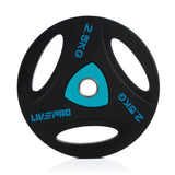 LIVEPRO TRAINING OLYMPIC URETHANE TRIP GRIP PLATE PAIR LP8020