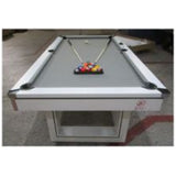 Import Commercial Pool Table 7ft, With Grey Velvet Play Surface, 25mm Metal Support Under Table, With Full Accessories
