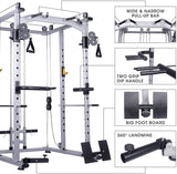 COMMERCIAL OLYMPIC LIFTING SQUAT RACK WITH CABLE CROSS
