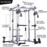 COMMERCIAL OLYMPIC LIFTING SQUAT RACK WITH CABLE CROSS