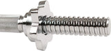 14" THREADED CHROME DUMBBELL BAR PAIRS WITH RING COLLARS WEIGHTBAR