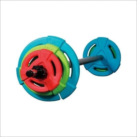 20KG STUDIO RUBBER COATED WEIGHT BARBELL SET - Afrofit GymStore