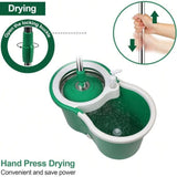360° Spin Mop Bucket Set with Stainless Steel Handle & 2 Microfiber Heads – Easy Floor Cleaning System - Afrofit GymStore