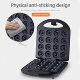 Sokany 16 Holes Slots Mini Donut Maker with Double Side Heating - Electric Doughnut Machine, Mini Pancake Maker - SK 08023