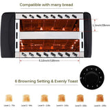 Sokany Pop Up Toaster 2-Slice Stainless Steel Bread Toaster with Adjustable Browning, Auto Pop-Up, Removable Crumb Tray