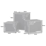 3in1 Covered Wooden Plyo Jump Box (3 Size Choices) - Afrofit GymStore