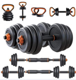 50KG Adjustable Dumbbell Kettlebell Barbell Set, 6 in 1 Set9 - Afrofit GymStore
