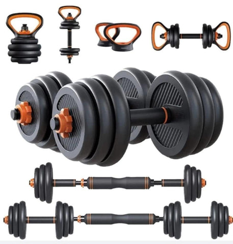 50KG Adjustable Dumbbell Kettlebell Barbell Set, 6 in 1 Set9 - Afrofit GymStore