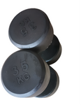 FIXED ROUND RUBBER COATED ERGONOMIC DUMBBELL PAIR