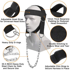 Adjustable Head Harness Exerciser with Chain KFit - Afrofit GymStore