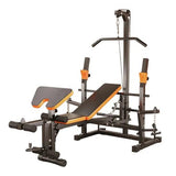 Adjustable Workout Bench with Rack & Preacher Pad, Flat Incline Bench for Weight Lifting - Afrofit GymStore