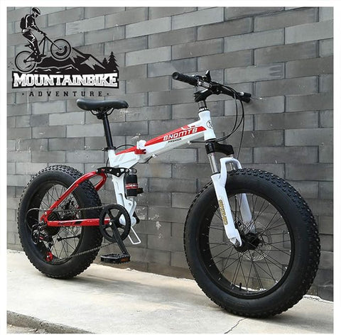 BNQMTB Foldble 26x4.0 Fat Tire Gear Mountain Foldable Bike - Afrofit GymStore