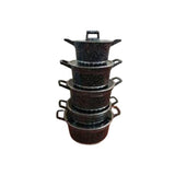 Bosch 10 Pcs Granite Non-Stick Cookware Set Pots Sufuria for Cooking Delicacies - Afrofit GymStore