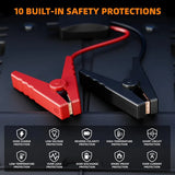 Digital Car Battery Jump Starter with Air Compressor, 4000A 12V Car Battery Jumper with 150PSI Inflator - Afrofit GymStore