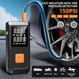 Digital Car Battery Jump Starter with Air Compressor, 4000A 12V Car Battery Jumper with 150PSI Inflator - Afrofit GymStore