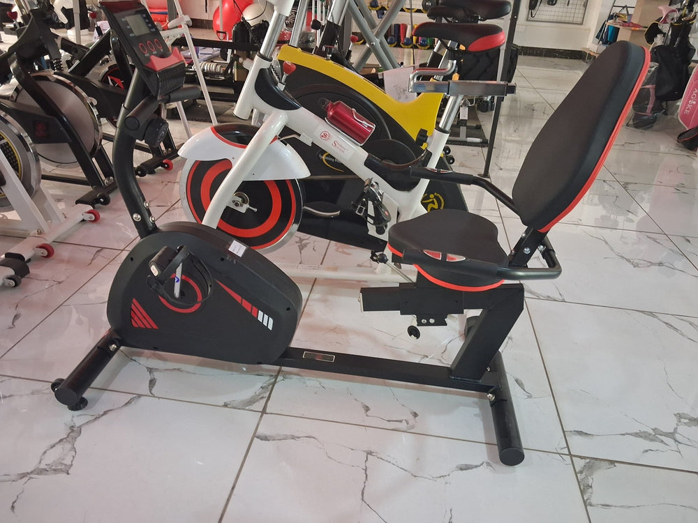 Domestic Home Fitness Exercise Recumbent Bike with Adjustable Magnetic Resistance - OK1715 - Afrofit GymStore