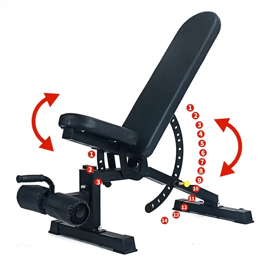 DV DECLINE TO INCLINE PIN ADJUSTABLE DUMBBELL WEIGHT BENCH - Afrofit GymStore