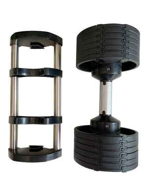 Flexibell Dumbbells upto 24kg Quickly Adjustable Sectorized Set. Sold as on pc - Afrofit GymStore
