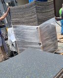 HIGH DENSITY GYM RUBBER FLOOR EXERCISE MATS 20MM 18kG/BLOCK 1PC 1SQM White Flecks - Afrofit GymStore