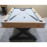 Imported Luxury Pool Table 7 Ft, With Full Accessories Grey Velvet Play Surface on MDF, X Legs - Afrofit GymStore
