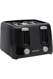 Krypton 4-Slice Bread Toaster Black Steel 6 Browning Levels - 2 Years Warranty - Afrofit GymStore