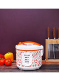 Krypton Electric Rice Cooker with Steamer, Non-Stick Surface, White & Pink - Afrofit GymStore