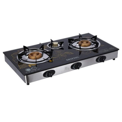 Krypton Tempered Glass Triple Gas Burner - 2 - year warranty - Afrofit GymStore