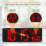 Large Digital Gym Wall Clock with Remote Control. - Afrofit GymStore