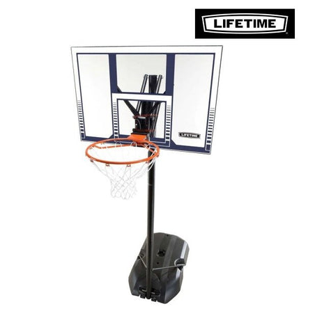 Lifetime Adjustable Basketball Stand Portable + Backboard + Rim + Net front court set 44" - Afrofit GymStore