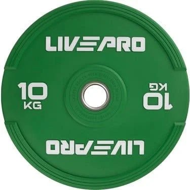 LIVEPRO ELITE COLORED RUBBER BUMPER PLATE PAIR LP8332 - Afrofit GymStore
