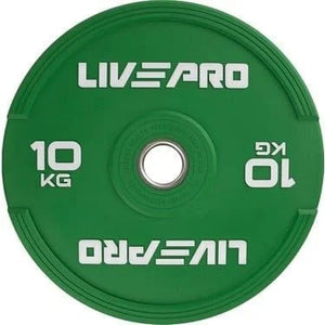 LIVEPRO ELITE COLORED RUBBER BUMPER PLATE PAIR LP8332 - Afrofit GymStore