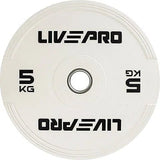 LIVEPRO ELITE COLORED RUBBER BUMPER PLATE PAIR LP8332 - Afrofit GymStore