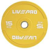 LIVEPRO ELITE COLORED RUBBER BUMPER PLATE PAIR LP8332 - Afrofit GymStore