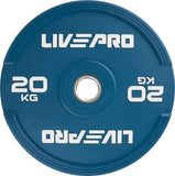 LIVEPRO ELITE COLORED RUBBER BUMPER PLATE PAIR LP8332 - Afrofit GymStore