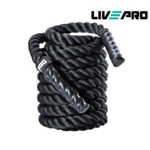 LIVEPRO HEAVY DUTY COVER ENHANCED BATTLE ROPE 10.2KG 1.5"x 40FT - Afrofit GymStore