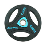 LIVEPRO TRAINING OLYMPIC URETHANE TRIP GRIP PLATE PAIR LP8020 - Afrofit GymStore