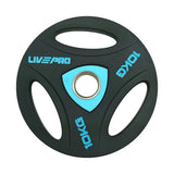 LIVEPRO TRAINING OLYMPIC URETHANE TRIP GRIP PLATE PAIR LP8020 - Afrofit GymStore