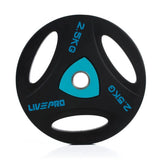 LIVEPRO TRAINING OLYMPIC URETHANE TRIP GRIP PLATE PAIR LP8020 - Afrofit GymStore