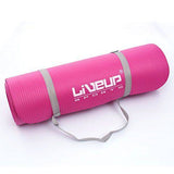 LIVEUP SPORTS NBR EXERCISE MAT 1.2CM THICK 180x60/1000G with Carry Straps - Afrofit GymStore