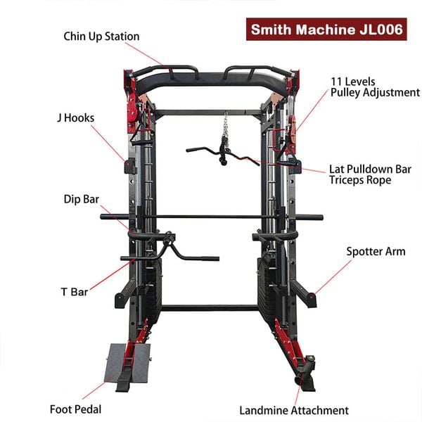 Multi - Functional Doube Weight Stack Smith Super Rack Machine - Afrofit GymStore