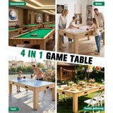 Multi Game Table 7ft, 4 In 1, Pool, Air Hockey, Table Tennis, Dinign Table - Afrofit GymStore