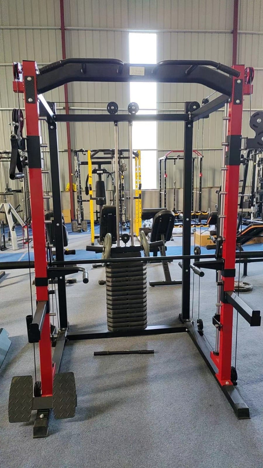 Multi - Gym Power Cage Cable Cross with Smith and 75KG Weight Stack - Afrofit GymStore
