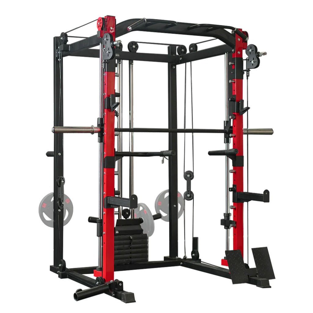 Multi - Gym Power Cage Cable Cross with Smith and 75KG Weight Stack - Afrofit GymStore