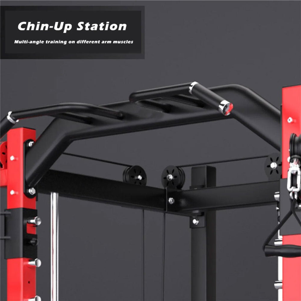 Multi - Gym Power Cage Cable Cross with Smith and 75KG Weight Stack - Afrofit GymStore