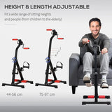 Pedal Exerciser, Hand Arm Knee and Leg Exercise Machine for Seniors, Height-Adjustable, with LCD Display and Foot Massage Roller - Afrofit GymStore