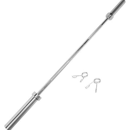PREMIUM OLYMPIC WEIGHTLIFTING 2.2M LONG BAR WITH CLIPS 20KG WEIGHTBAR - Afrofit GymStore